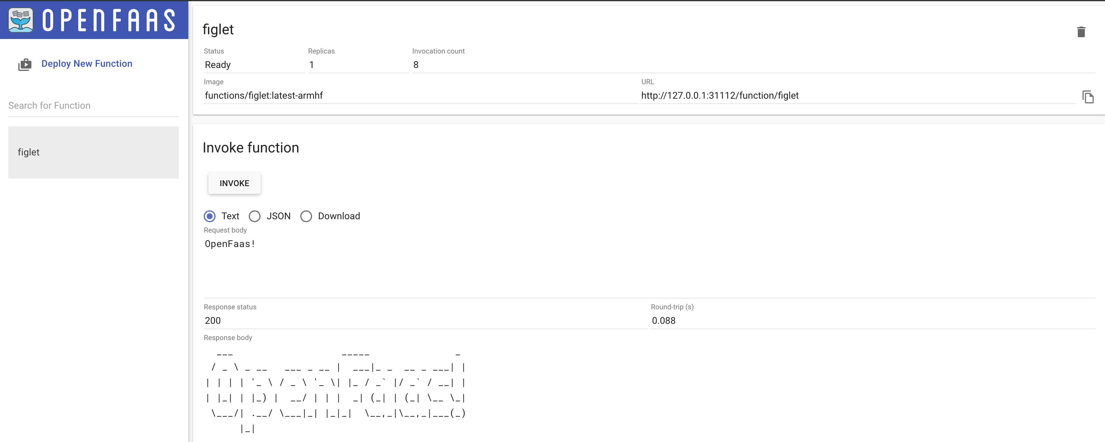 OpenFaas UI